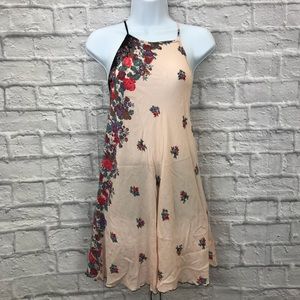 🌸NWOT Free People Pink Floral Tie Tunic Dress